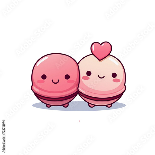 macaroon valentine clipart 