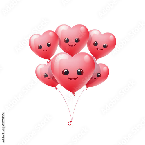 heart shaped balloons clipart
