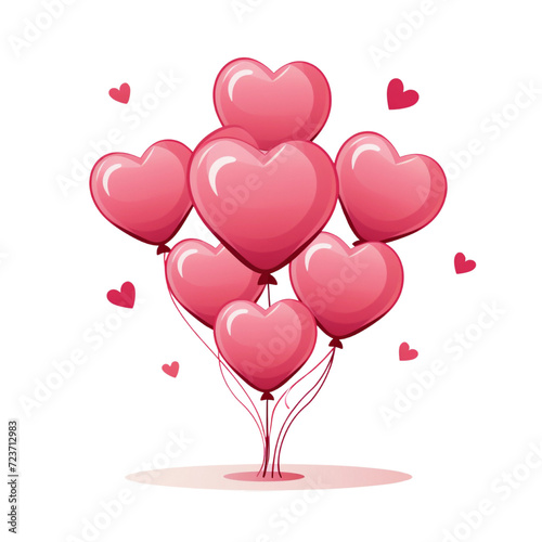 heart shaped balloons clipart