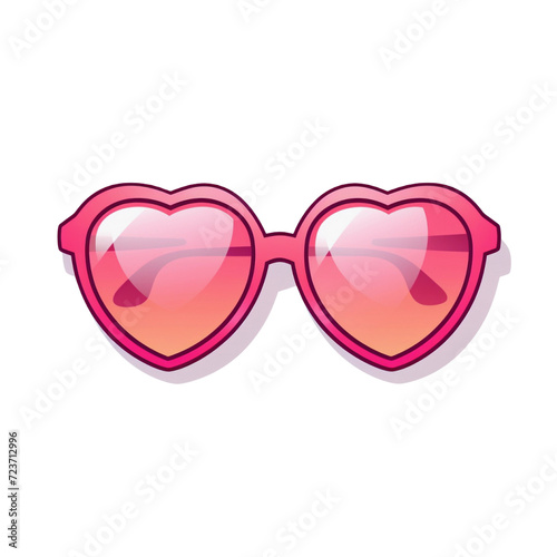 pink heart sunglasses clipart 