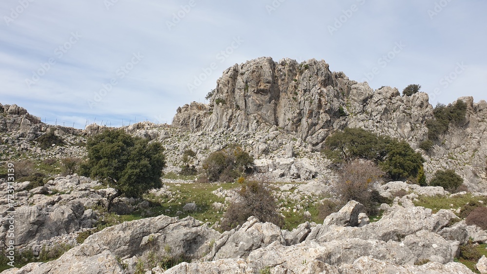Stony rocky mountain Grazalema Stony rocky mountain Grazalema