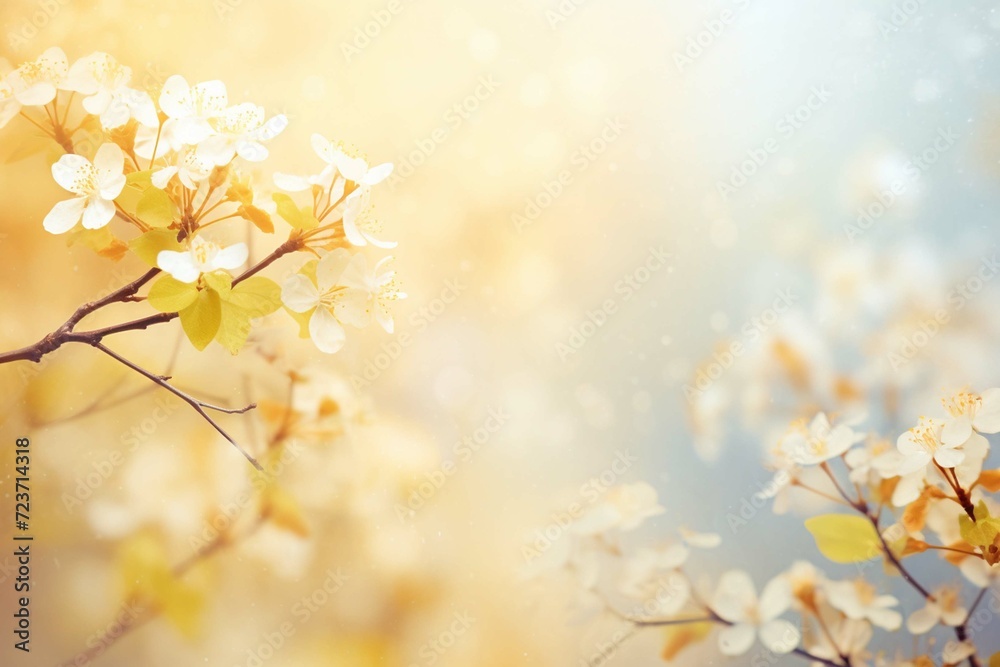 spring background with leaves