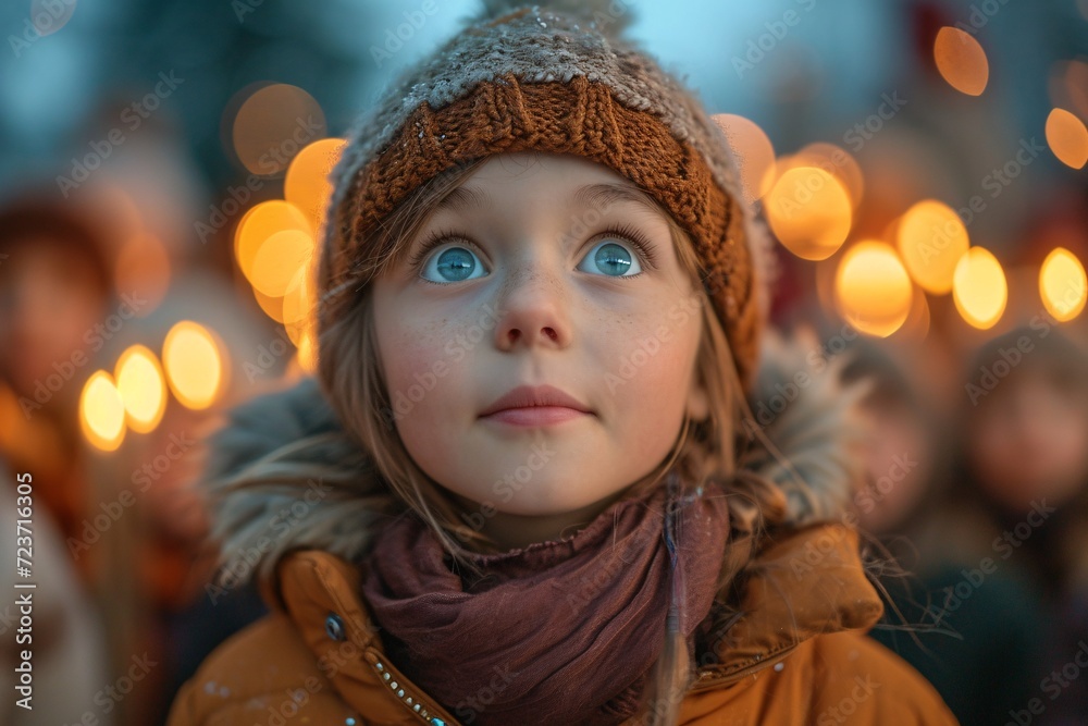 Glowing Eyes and Blue Hues: A Wintery Nighttime Scene Generative AI Glowing Eyes and Blue Hues: A Wintery Nighttime Scene Generative AI