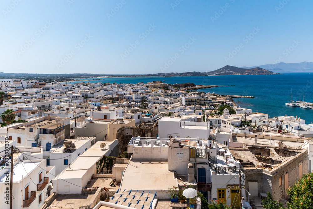 View of the Naxos Town rooftops.