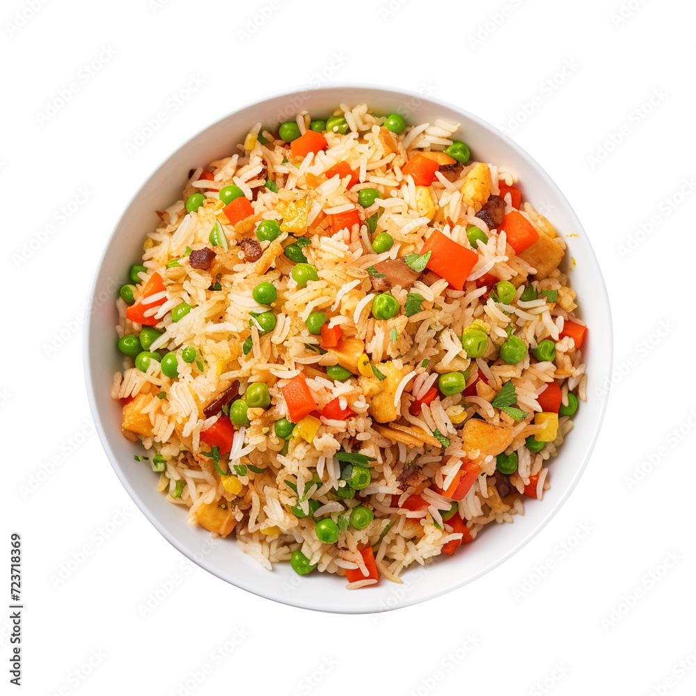 Bowl of fried rice on transparent background Remove png, Clipping Path Bowl of fried rice on transparent background Remove png, Clipping Path