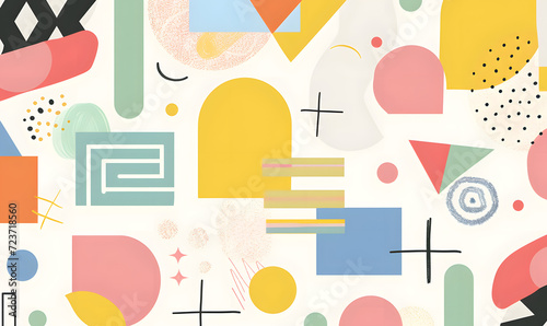Abstracts geometric shapes illustration design.,Generative AI 