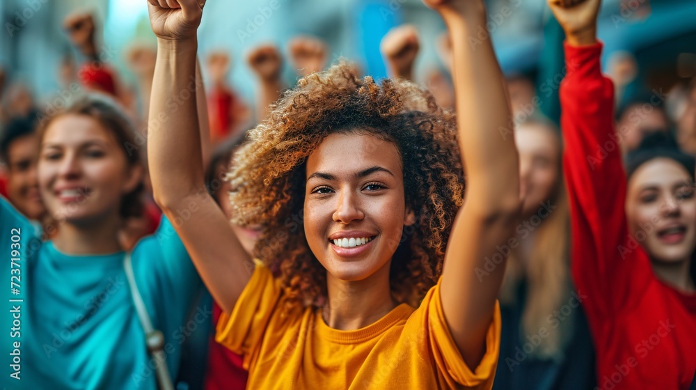 Fototapeta premium Women's March: A Celebration of Diversity and Empowerment Generative AI