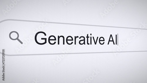 Searching Generative AI on the Internet, Computer Screen Macro