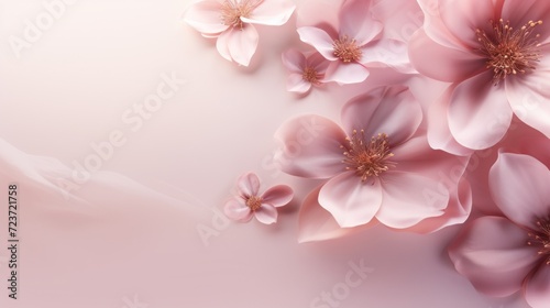 Wallpaper Mural International women's day poster with composition of spring pink flowers Torontodigital.ca