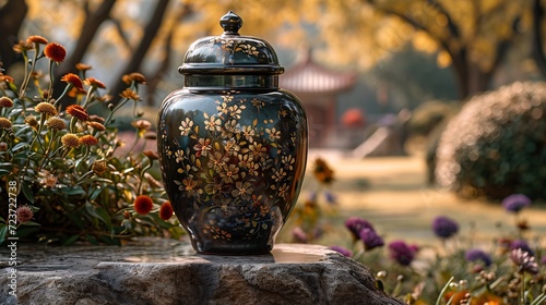 Fall Flower Vase Generative AI