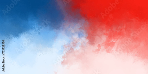 Red Blue realistic illustration cloudscape atmosphere lens flare,gray rain cloud transparent smoke canvas element reflection of neon.design element.smoky illustration.fog effect,vector cloud. 