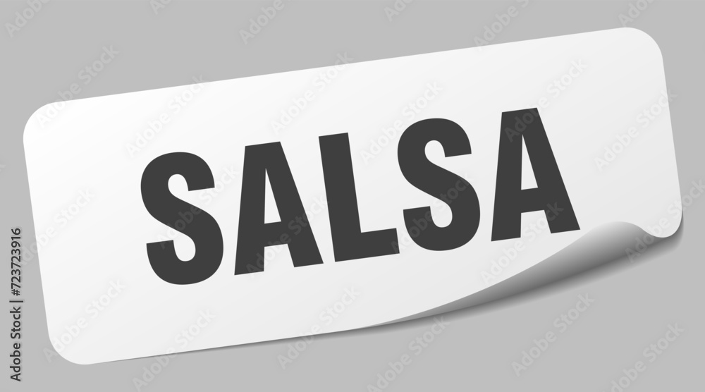 salsa sticker. salsa label