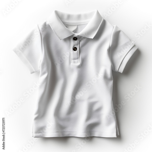 White children's t-shirt mockup for logo, text or design © Katsiaryna