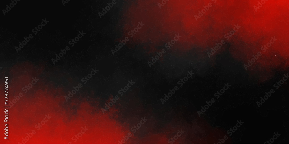Red Black backdrop design fog effect.soft abstract transparent smoke cumulus clouds reflection of neon,sky with puffy brush effect realistic fog or mist texture overlays background of smoke vape.
