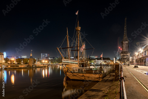 Leinwand Poster historischer Hafen in Bristol, UK
