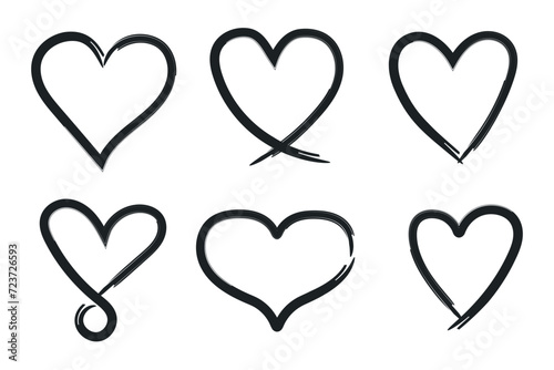 Hand drawn hearts photo