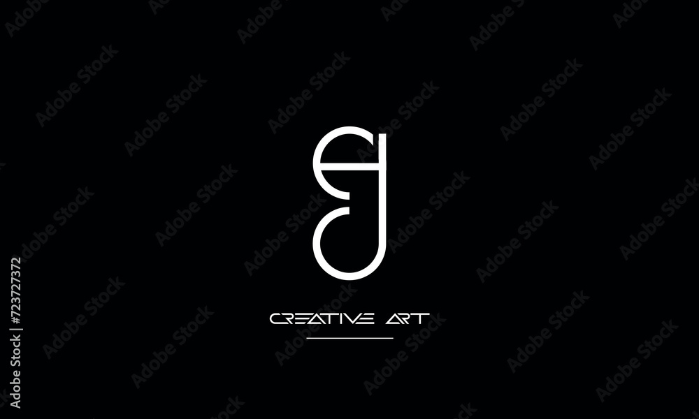 Obraz premium EJ, JE, E, J abstract letters logo monogram