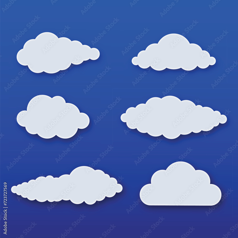 Clouds on blue background