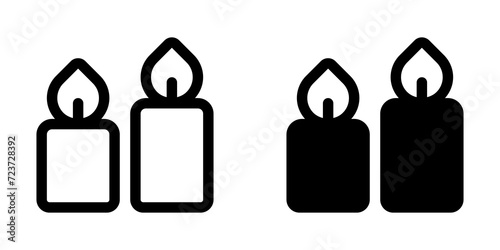 Editable candles vector icon. Wellness, spa, relaxation. Part of a big icon set family. Perfect for web and app interfaces, presentations, infographics, etc