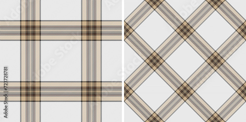 Check texture tartan of pattern background textile with a vector plaid seamless fabric.
