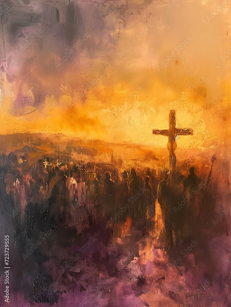 Jesus Christ crucified on a cross, background poster banner, motivational, social media post, wallpaper Jesus Christ crucified on a cross, background poster banner, motivational, social media post, wallpaper