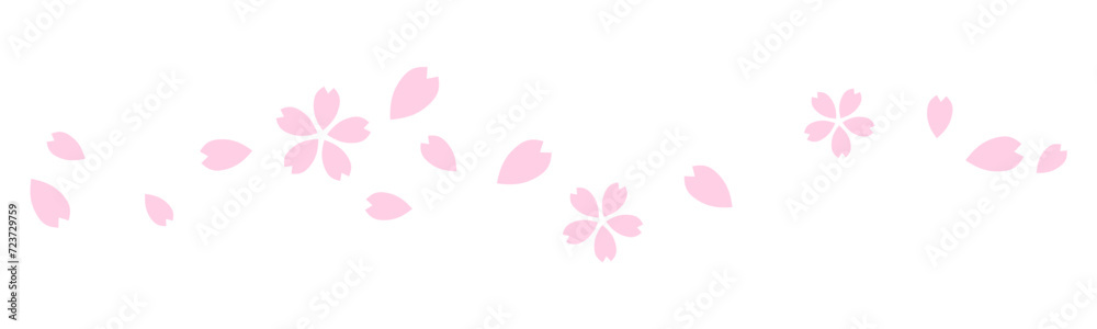花びらが飛ぶ桜吹雪のイメージ