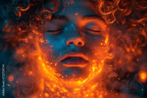 Glowing Fire Emoji Face  A Sizzling Summer Trend Generative AI