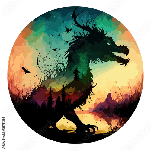 Dragon Universe Full Colors On The Nature