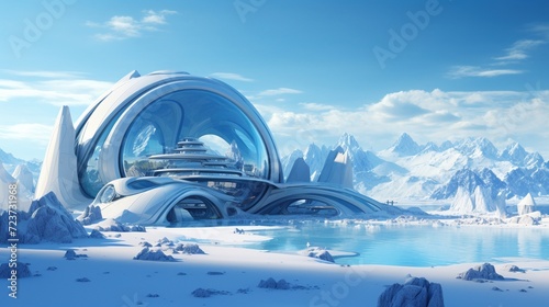 Sci-Fi Style Future Building Background