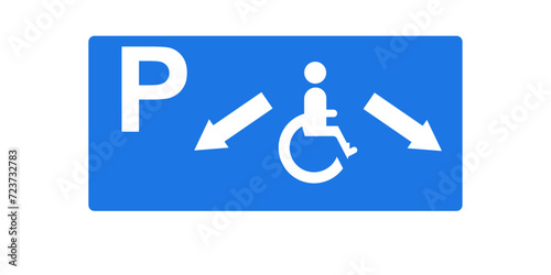 Parking réservé aux personnes handicapées photo