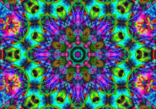 Mosaic texture. Stained glass effect.Abstract kaleidoscope background. Beautiful multicolor kaleidoscope texture.