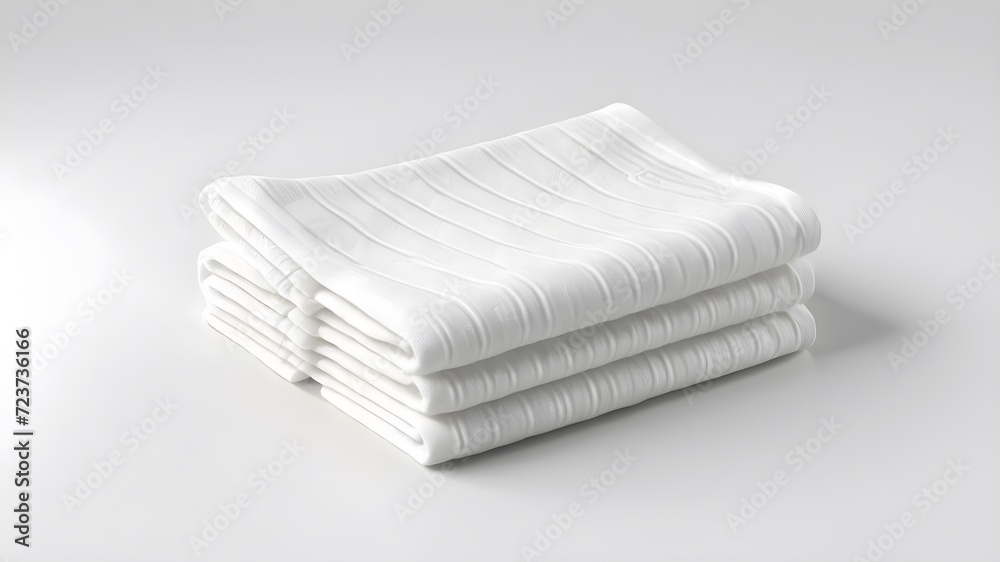 stack of white towels , 3d rendering stack of white towels , 3d rendering