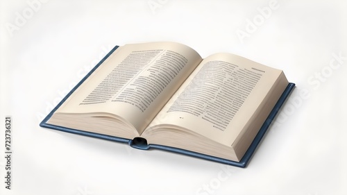 old vintage book isolated on white background , 3d rendering 