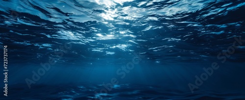 Majestic Underwater Dreamscape Captures the Serene Beauty of Sunlight Filtering Through the Depths of a Crystal Clear Ocean