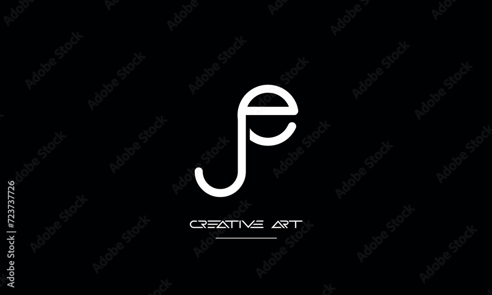 EJ, JE, E, J abstract letters logo monogram EJ, JE, E, J abstract letters logo monogram