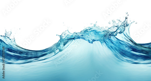 Dynamic wave of clear sea water, cut out