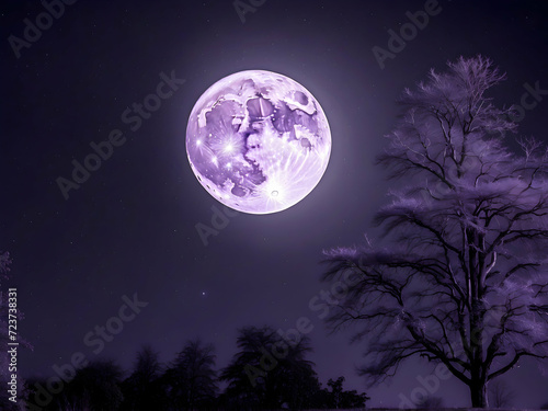 Purple moon real picture to my blog