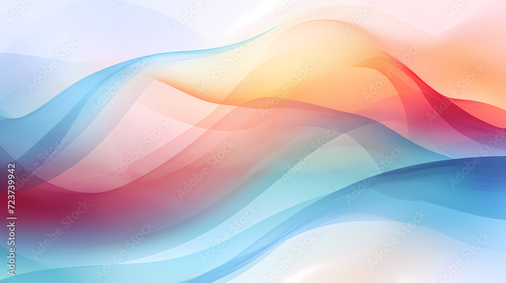 Colorful soft waves abstract wallpaper. 16:9 aspect ratio. Generative Ai