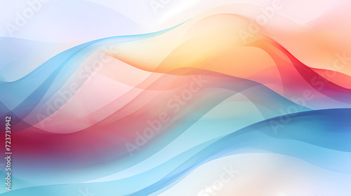 Colorful soft waves abstract wallpaper. 16:9 aspect ratio. Generative Ai