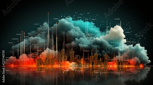 A cloud of word clouds, each representing a different aspect of comprehensive data analysis.