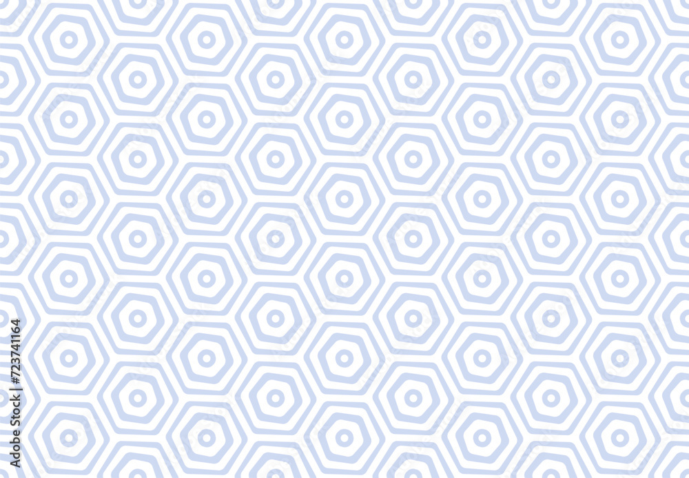 Seamless Geometric Hexagons Light Blue Pattern. Seamless Geometric Hexagons Light Blue Pattern.