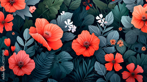 floral background . generative ai