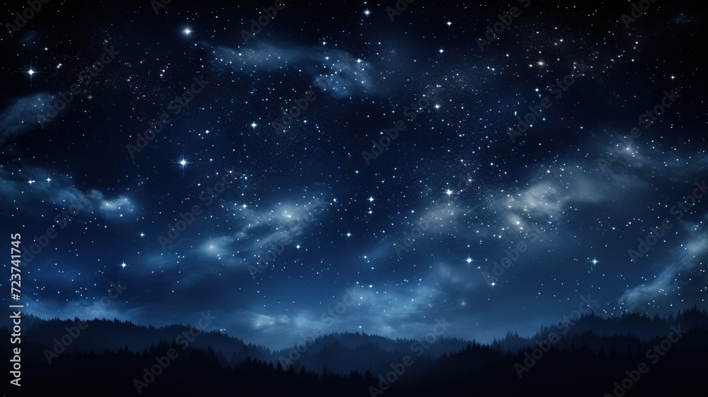 night sky with stars twinkling