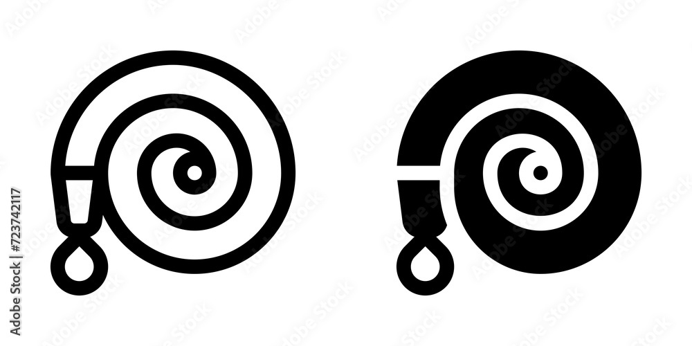 Editable garden hose vector icon. Gardening, landscaping, horticulture. Part of a big icon set family. Perfect for web and app interfaces, presentations, infographics, etc