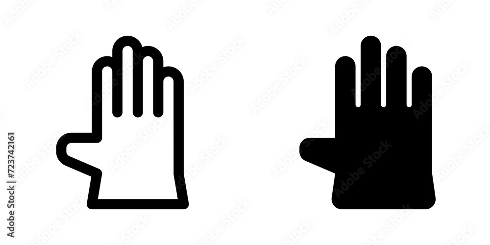 Editable rubber glove vector icon. Industry, household, gardening, landscaping. Part of a big icon set family. Perfect for web and app interfaces, presentations, infographics, etc