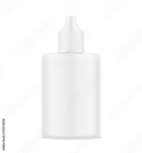 Plastic glue bottle mockup. Vector illustration isolated on white background. Can be use for template your design, presentation, promo, ad. EPS10.