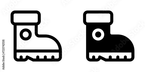 Editable boots vector icon. Outdoor, industry, gardening, heavy duty. Part of a big icon set family. Perfect for web and app interfaces, presentations, infographics, etc