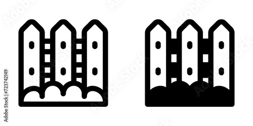 Editable fences vector icon. Gardening, landscaping, horticulture, building. Part of a big icon set family. Perfect for web and app interfaces, presentations, infographics, etc