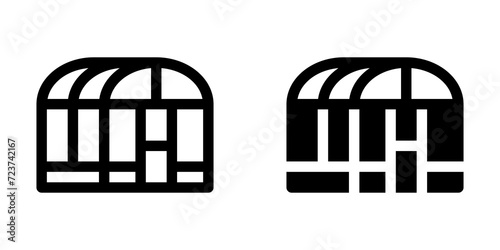 Editable glass house, greenhouse vector icon. Gardening, building, horticulture. Part of a big icon set family. Perfect for web and app interfaces, presentations, infographics, etc