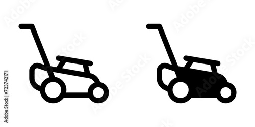 Editable landmower vector icon. Gardening, landscaping, horticulture. Part of a big icon set family. Perfect for web and app interfaces, presentations, infographics, etc